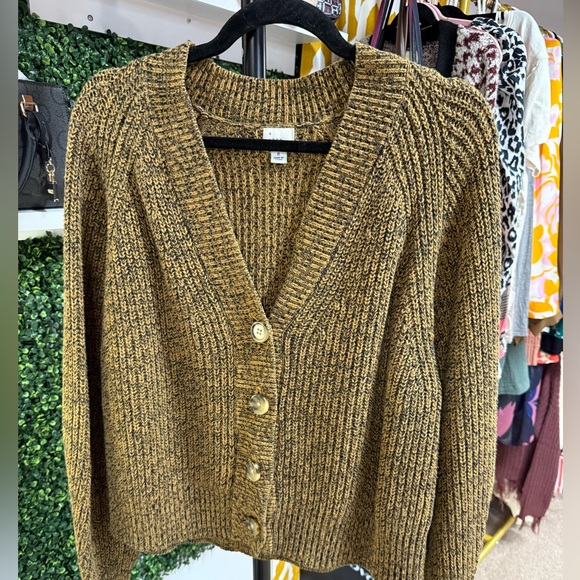 a new day Sweaters - A New Day Textured Knit Cardigan in Brown and Black